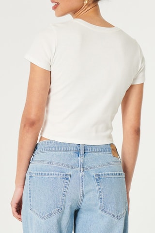 Cropped T-shirt - Ecru