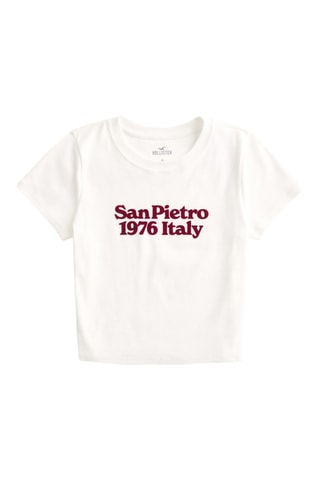 Cropped T-shirt - Ecru