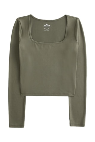 Cropped T-shirt - Olijfgroen
