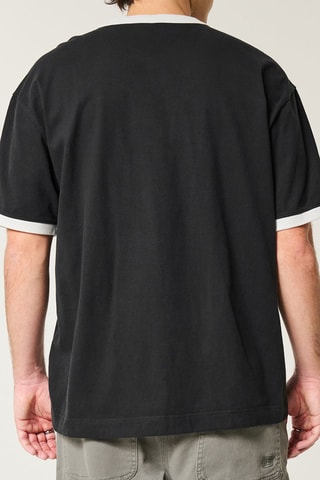 T-shirt Boxy - Zwart