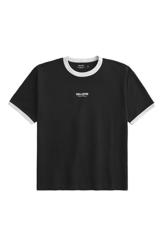 T-shirt Boxy - Zwart