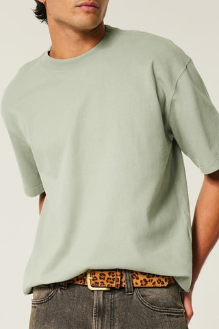 T-shirt Boxy - Zeegroen