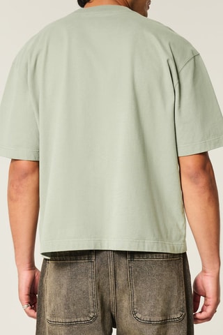 T-shirt Boxy - Zeegroen