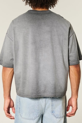 T-shirt Baggy Fit - Gemêleerd Zwart