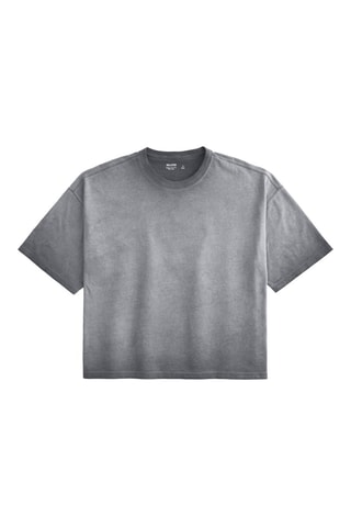 T-shirt Baggy Fit - Gemêleerd Zwart