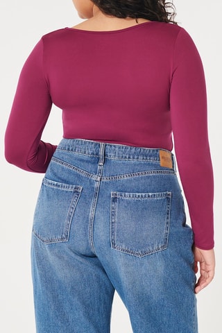 Cropped T-shirt - Roze