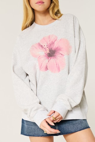 Oversized sweater - Gemêleerd Grijs
