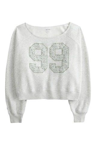 Sweater - Gemêleerd Lichtgrijs