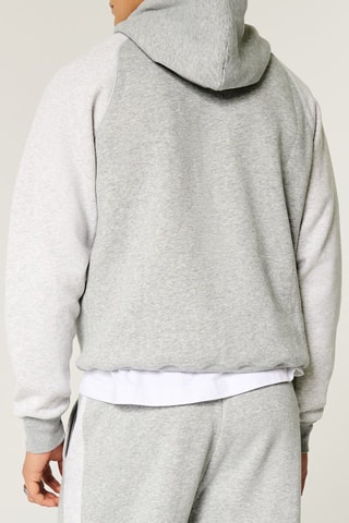 Sweater met Capuchon - Gemêleerd Lichtgrijs