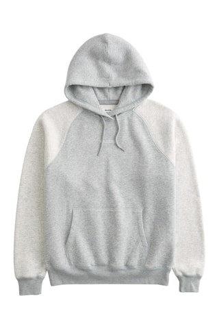 Sweater met Capuchon - Gemêleerd Lichtgrijs