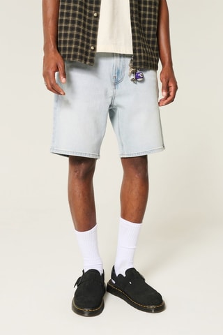 Spijkershort Loose Fit - Lichtblauw