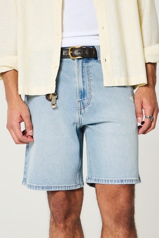 Spijkershort Loose Fit - Lichtblauw