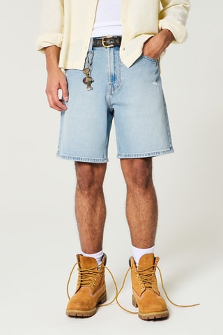 Spijkershort Loose Fit - Lichtblauw