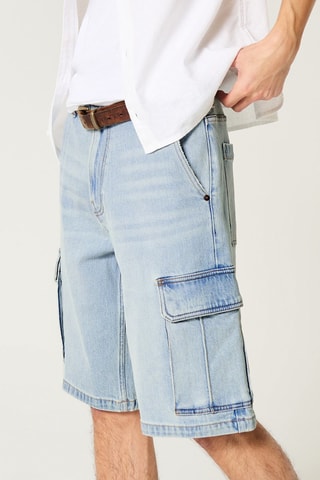 Spijkershort baggy - Lichtblauw