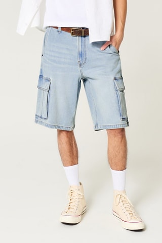 Spijkershort baggy - Lichtblauw