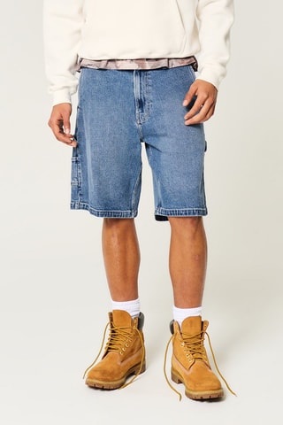 Spijkershort baggy - Kobaltblauw