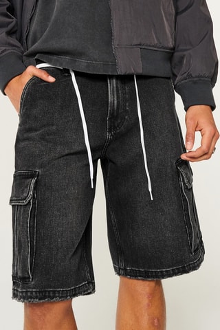 Spijkershort baggy - Zwart