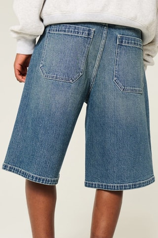 Spijkershort baggy - Marineblauw