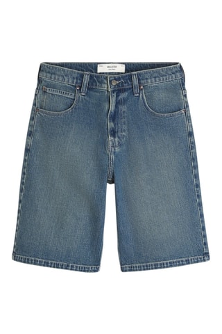Spijkershort baggy - Marineblauw