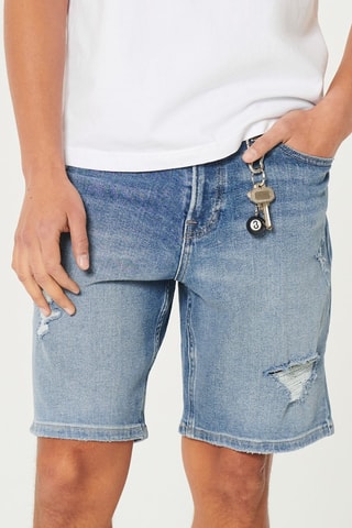 Spijkershort Loose Fit - Kobaltblauw
