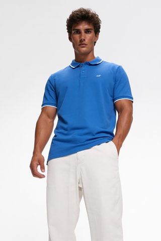 5 Polo’s - Wit en Blauw