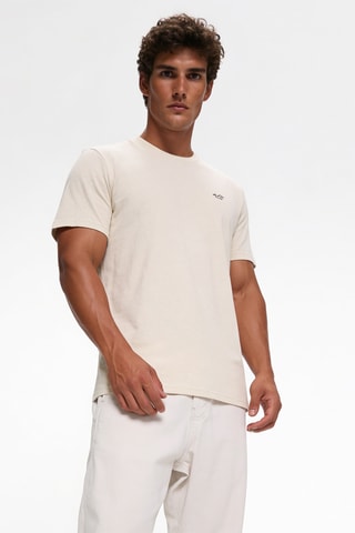 3 T-shirts - Beige en Marineblauw