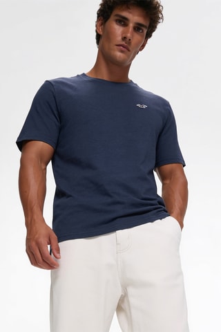 3 T-shirts - Beige en Marineblauw