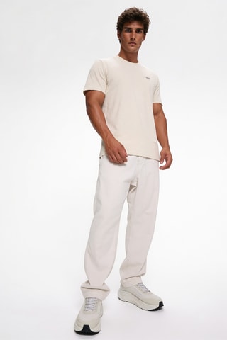 3 T-shirts - Beige en Marineblauw