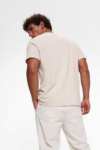 5 T-shirts - Blauw en Beige