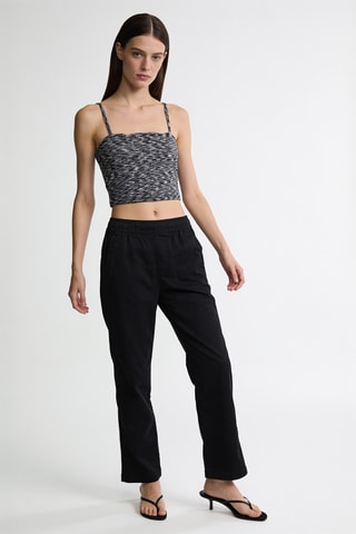 Crop Top - Gemêleerd Grijs