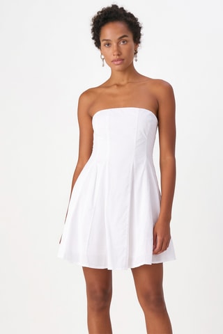 Strapless Jurk - Wit
