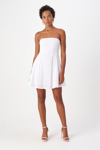 Strapless Jurk - Wit