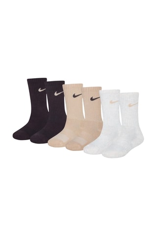 3 paires de chaussettes - Blanc, beige et marron