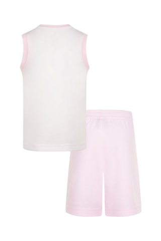 Débardeur et short Muscle  poudré - Jordan - Blanc et rose