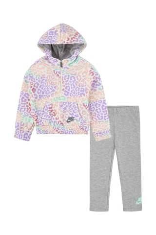 Sweat et legging - Nike - Vert, rose et gris