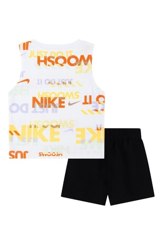 Débardeur et short - Blanc, noir et jaune