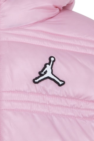 Doudoune à capuche - Blanc, noir et rose