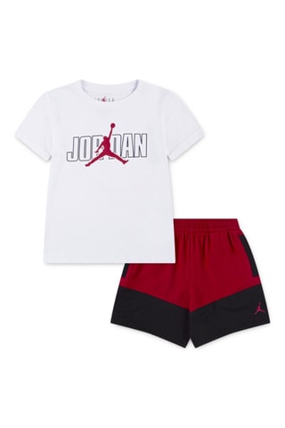 T-shirt et short Stacked - Jordan - Blanc, noir et rouge