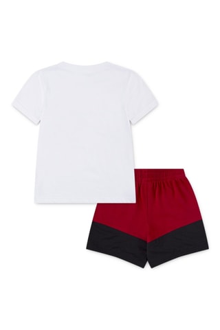 T-shirt et short Stacked - Jordan - Blanc, noir et rouge