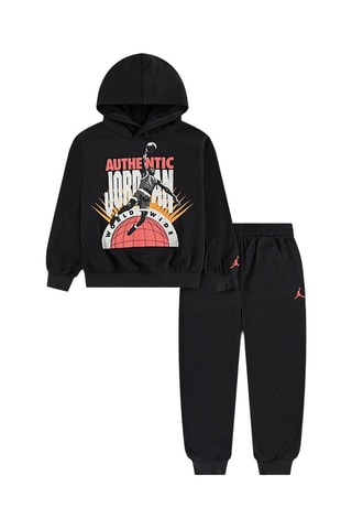 Sweat à capuche et jogging - Blanc, noir et jaune