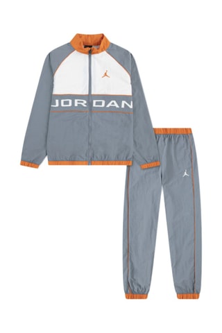 Coupe-vent et pantalon - Blanc, gris et orange