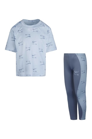 T-shirt et legging - Nike - Bleu et gris