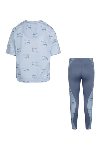 T-shirt et legging - Nike - Bleu et gris