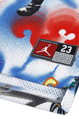 Maillot de basketball dip and dye - Blanc, noir et bleu