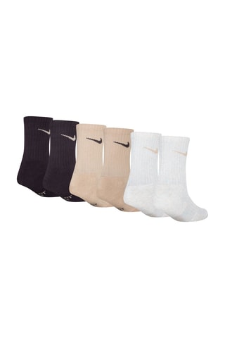 6 paires de chaussettes - Blanc, noir et beige