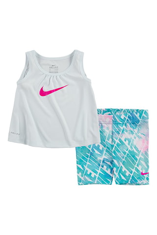 Débardeur et short - Nike - Blanc, bleu et rose