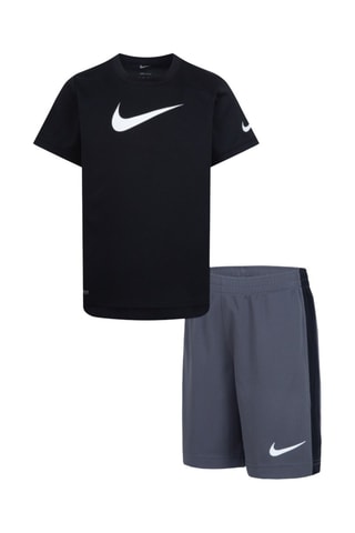 Tshirt et short - Blanc, noir et gris
