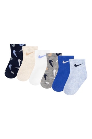 6 paires de chaussettes - Blanc, bleu et gris