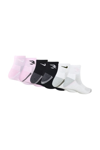 6 paires de socquettes - Noir et rose