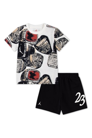 Tshirt te short Ring - Blanc, noir et beige